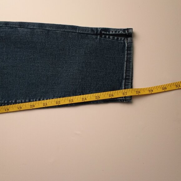 Gap Denim Buttonfly Jeans Size 16 High Rise Skinny Leg Medium Wash - Picture 9 of 10